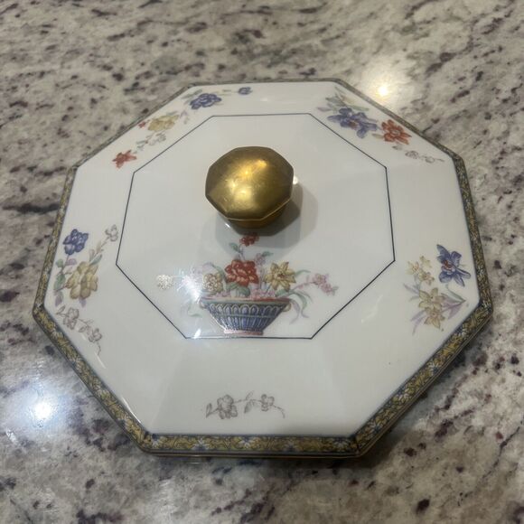 Antique Theodore Haviland Coromandel Limoges Octagon Covered Lid Vegetable Bowl - Picture 3 of 16